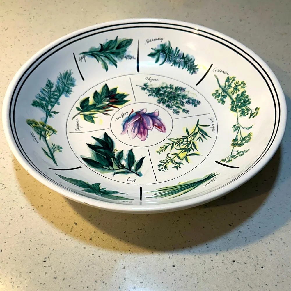 Williams-Sonoma 13” dish with herb design